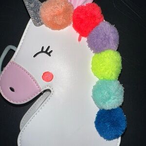 Cat & Jack Unicorn Bag with Multicolor Pom Poms